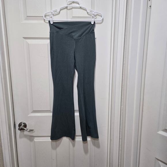 Old Navy active pants girls size xl green high rise flare criss cross waist - Picture 9 of 9